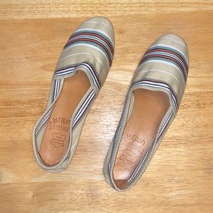 Unisa Striped Slip On With Rounded Toe